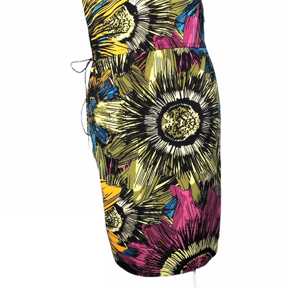 Julie Dillon Colorful Print Silk Sheath Dress - Picture 7 of 8